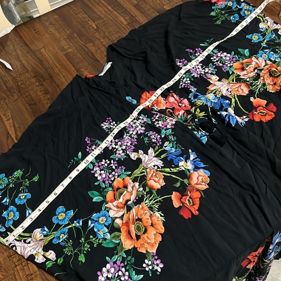 Johnny Was Flower Arch Midi Kimono Tie at waist or just above CoverUp  L - XL - Picture 8 of 13